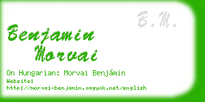 benjamin morvai business card